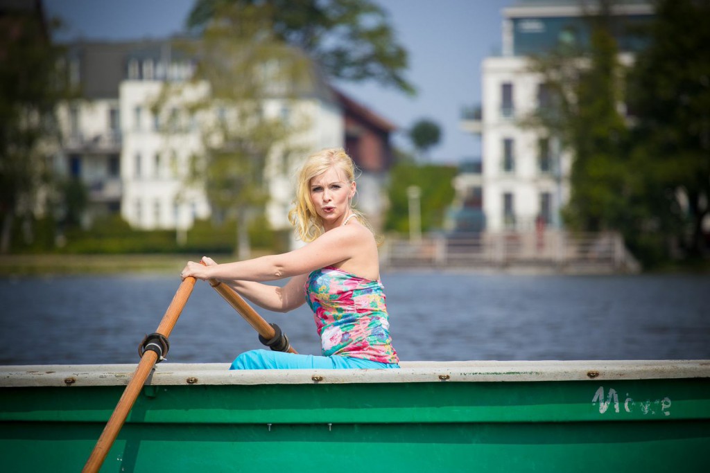 Sina beim Dreh